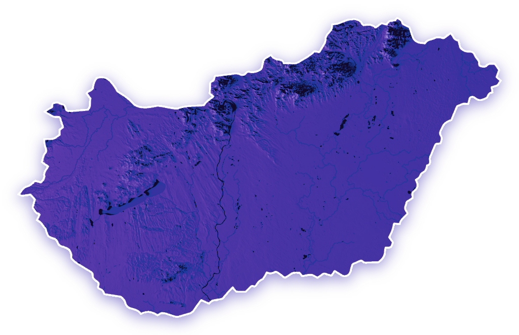 Magyarország domborzati térkép — országosan elérhető, minden megyében elinduló szobafestő képzések helyszínei